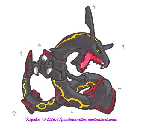 Pokemon: Shiny Rayquaza by GenkoNoMiko on DeviantArt