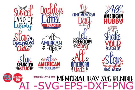 Memorial Day Svg Bundle Bundle Creative Fabrica