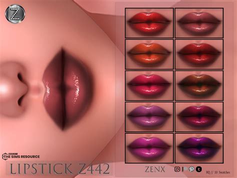 The Sims Resource Zenx Lipstick Z Hq