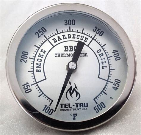 Tel Tru Bq500 Zones Bbq Grill And Smoker Thermometer 5 Dial 25 Stem