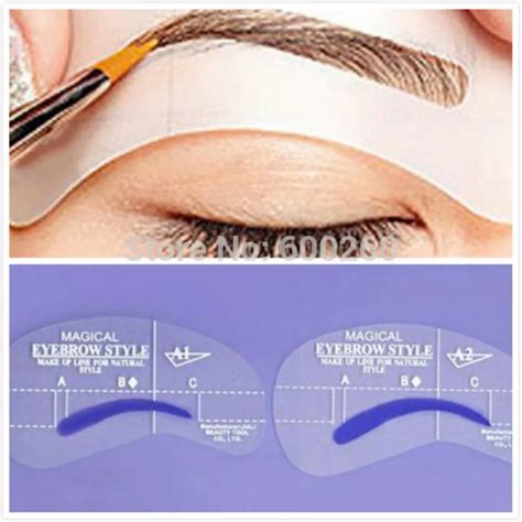 4 Eyebrow Shaping Stencils Eye Brow Grooming Kit Makeup Template Diy