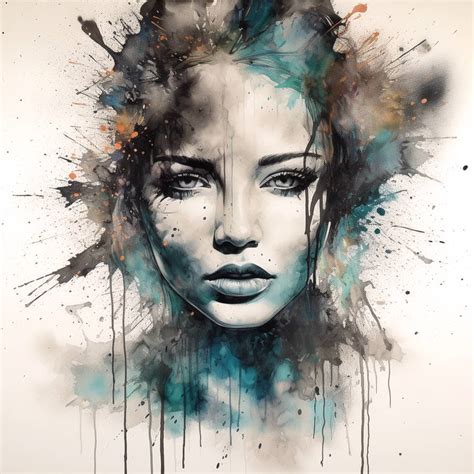 The Beauty of Ink: A Bold and Expressive Portrait by KelvinLynchArt on