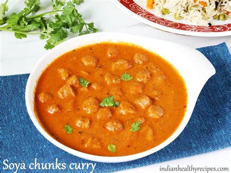 Soya Chunks Curry Recipe Meal Maker Curry Swasthis Recipes