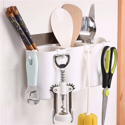 Cutlery Holder for Kitchen Self-Adhesive Wall Mounted -Sareeboxes.in