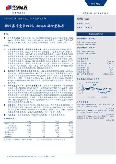 极米科技（688696）2022年业绩快报点评：微投赛道竞争加剧，期待公司增量拓展 洞见研报 行业报告