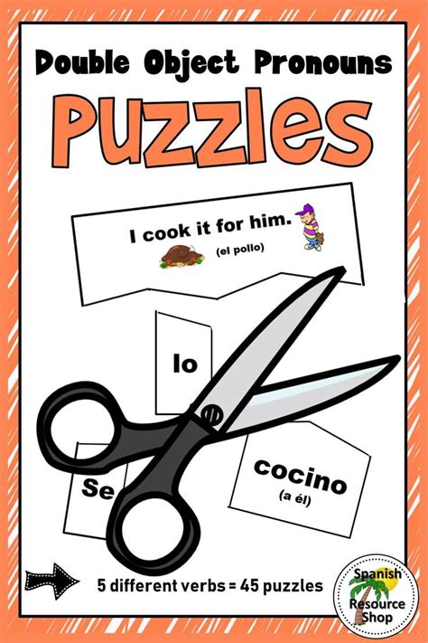 Spanish Double Object Pronouns Puzzles Object Pronouns Spanish Lesson Plans How To Speak Spanish