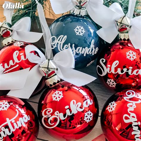 Pallina Di Natale In Vetro Personalizzata Con Nome Olall