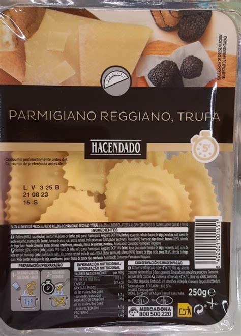 Pasta HACENDADO MERCADONA PARMIGIANO REGGIANO TRUFA Todos Los Detalles