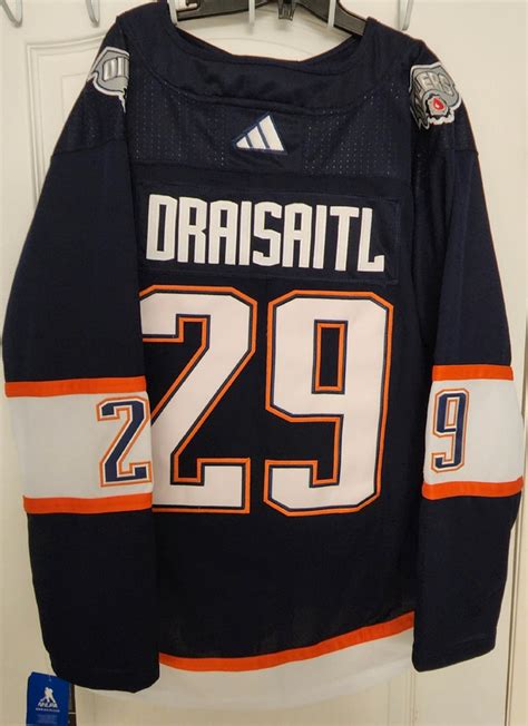 New Edmonton Oilers Leon Draisaitl Reverse Retro Hockey Jersey - New ...