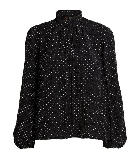 Maje Polka Dot Print Blouse Harrods Us