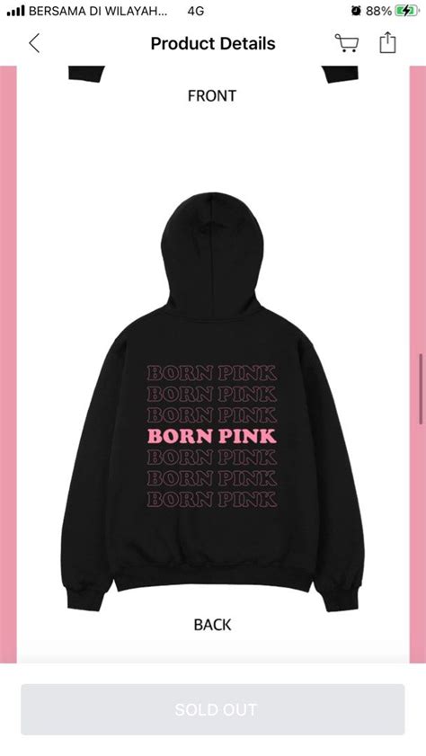 BLACKPINK BORN PINK HOODIE, Women's Fashion, Coats, Jackets and ...