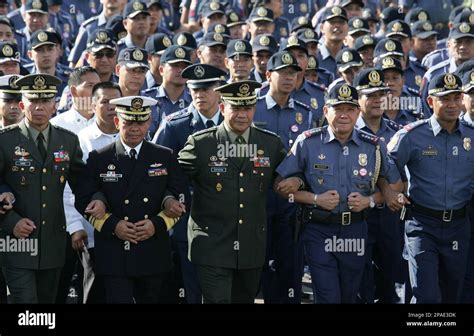 Philippine Armed Forces Chief Gen Hermogenes Esperon Jr Center Front