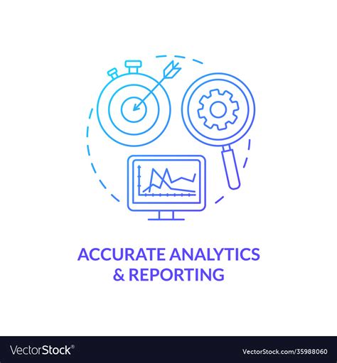 Accurate Analytics And Reporting Concept Icon Vector Image