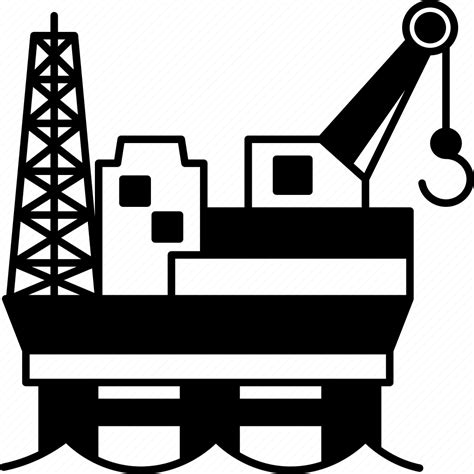 Oil Platform Offshore Ocean Drilling Icon Download On Iconfinder