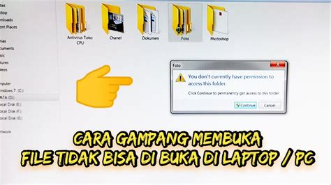 Cara Mengatasi File Tidak Bisa Di Buka Di Laptop PC YouTube