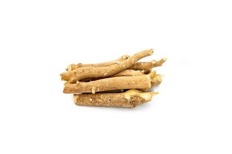 Ashwagandha O Aswaganda O Ginseng Indio Es Una Medicina Ayurveda En Un Fondo Plano Aislado De