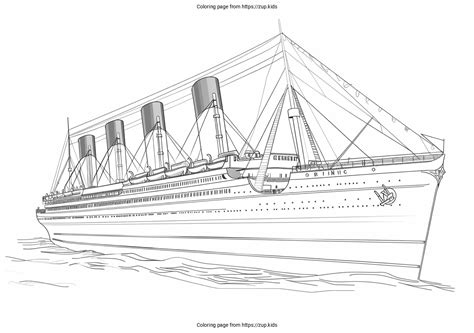 RMS Titanic coloring page from zup.kids