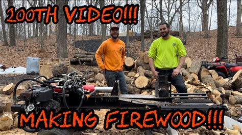 Splitting Firewood With Modified Ruggedmade Log Splitter Youtube