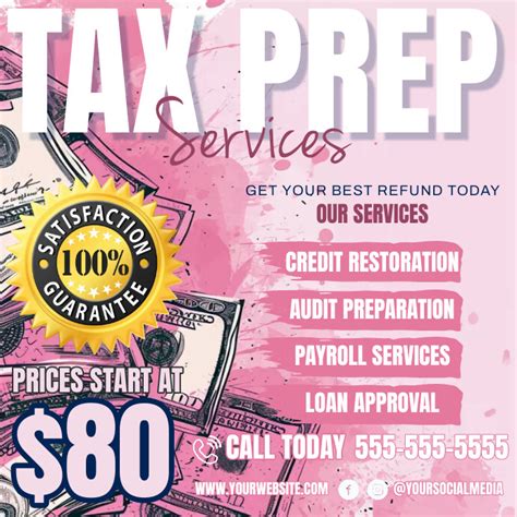 Tax Prep Service Flyer Template Postermywall