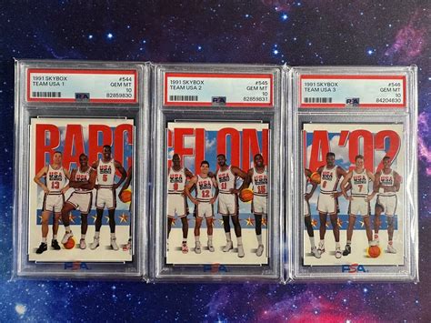 Skybox Barcelona Basketball Usa Dream Team Psa Set Michael