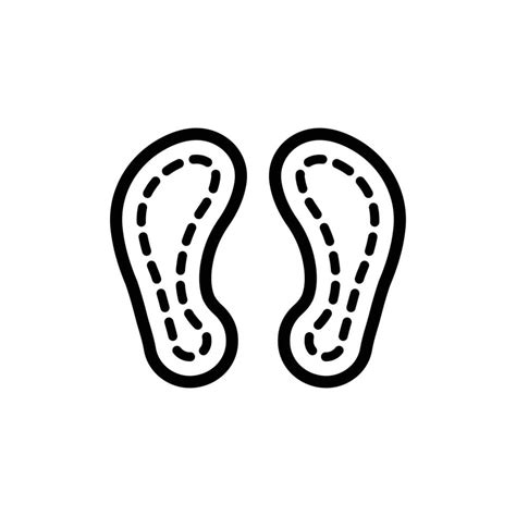 Soles Icon Set Footprint Symbol Sneaker Step Print Sign Feet Mark