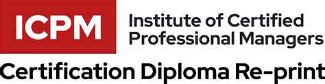 Certification Diploma Reprint Icpm