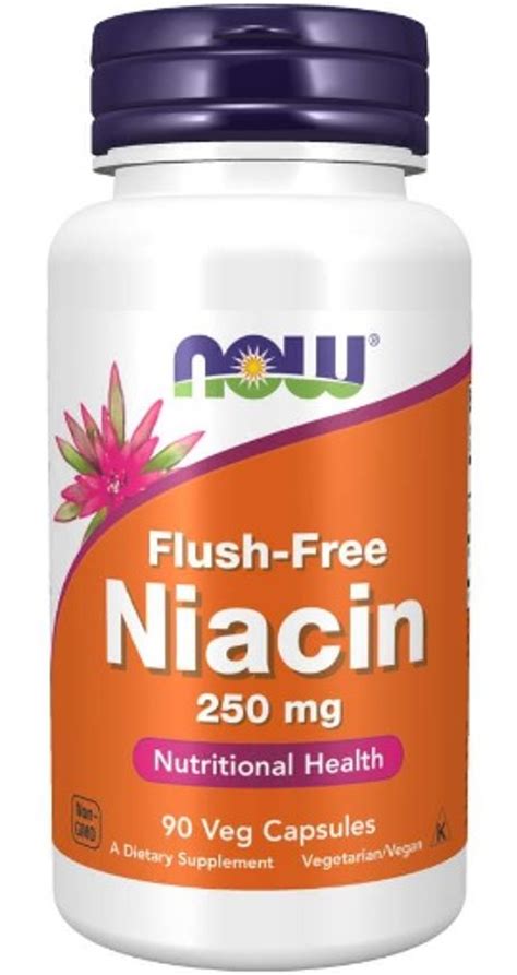 NOW Niacin 250mg (Flush free) 90 Caps - Coresupplements.ca