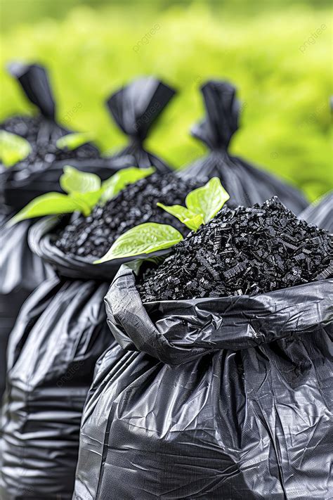 A Pile Of Black Garbage Bags Representing Waste Management And