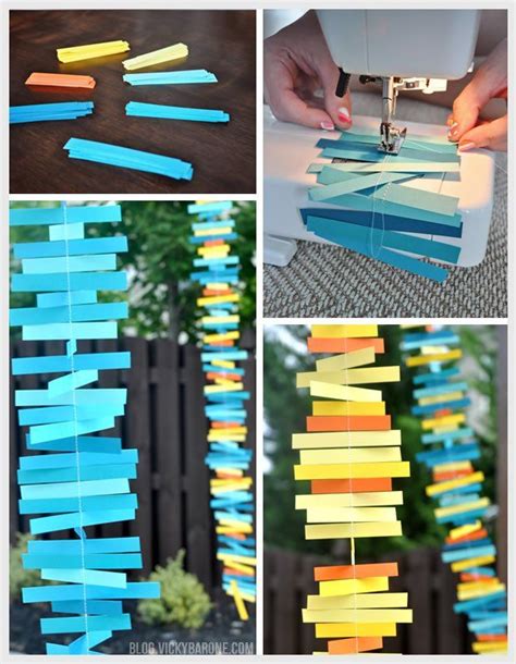 Diy Paper Strip Garland Vicky Barone Diy Garland Paper Diy Paper