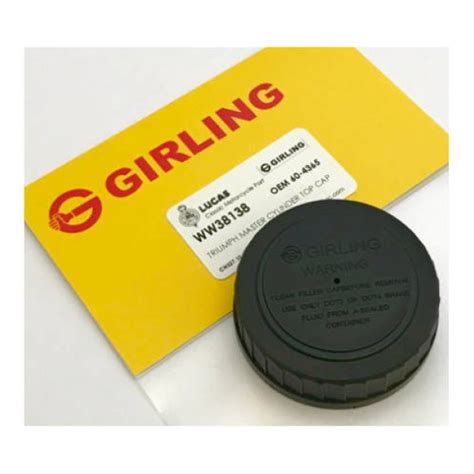 Girling Master Cylinder Reservoir Cap For Triumph Fitment Disc Brake Models 1973 1982 Available