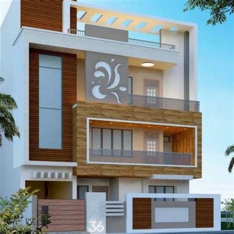 Exterior - 3D View of Bungalow | Indian house exterior design, Small ...