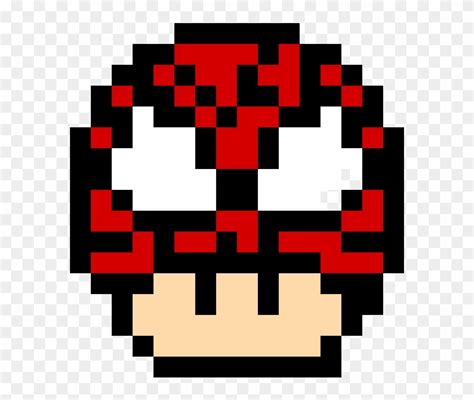 Handmade Pixel Art How To Draw Spider Man Mushroom Pixelart Images