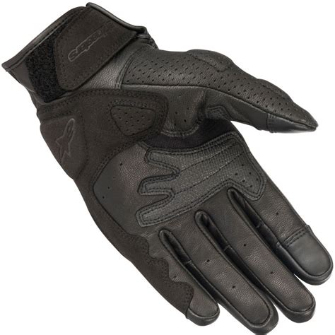 Guantes Alpinestars Mustang V Leather Glove Negros Motos Cano Sport