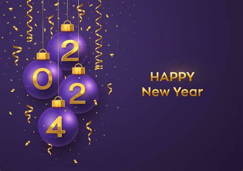 Purple Happy New Year 2024 Genni Latisha