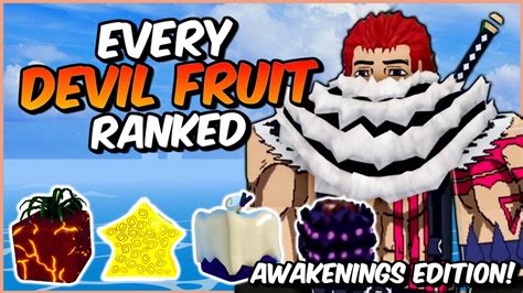 Every Devil Fruit Awakening Ranked From Worst To Best Blox Fruits Devil Fruit Tier List Youtube