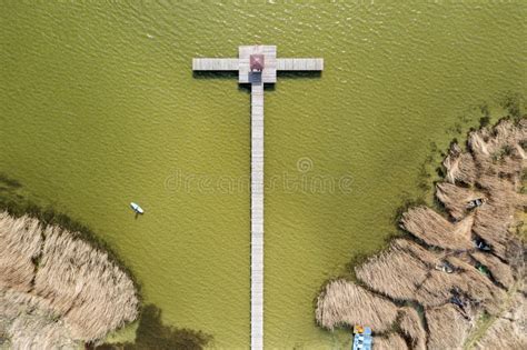 Lake Pier, Aerial View, Photography from a Drone Stock Image - Image of aerial, scenic: 218317825