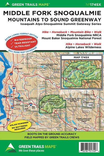 Middle Fork Snoqualmie Wa No 174sx Green Trails Maps — Books