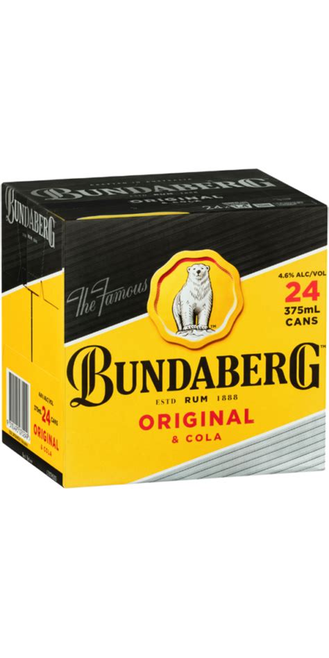 Bundaberg Original UP Rum Cola Cans 24 X 375ml Cube Bayfield S