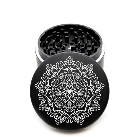 Usa Made The Puck Grinder Web Mandala Inch Mm Black