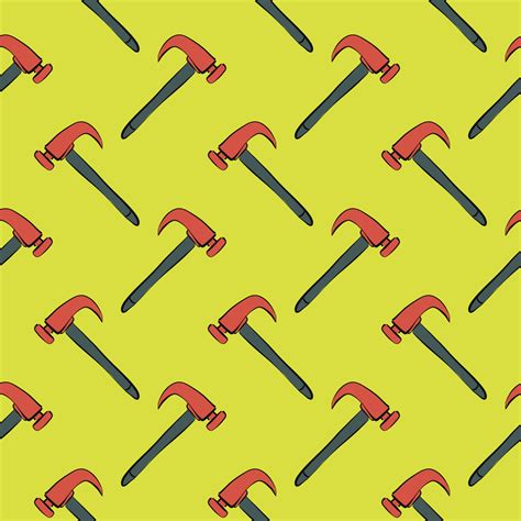 Red hammer,seamless pattern on dark yellow background. 13879012 Vector ...