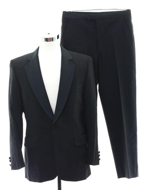 Lord West 1980s Vintage Suit 80s Lord West Mens Two Piece Tuxedo