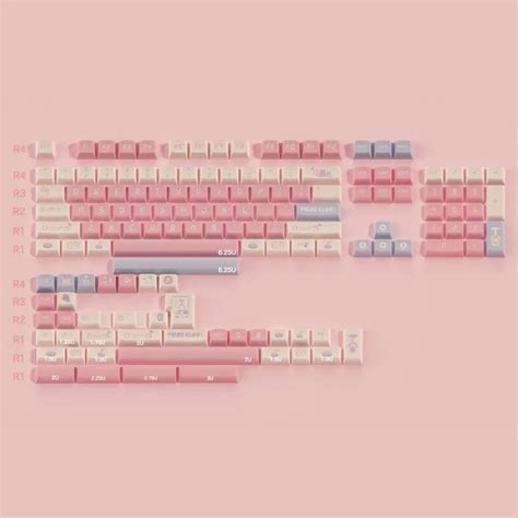 143 Keys Doll Machine Keycaps KCA Profile PBT Dye Sublimation Keycap