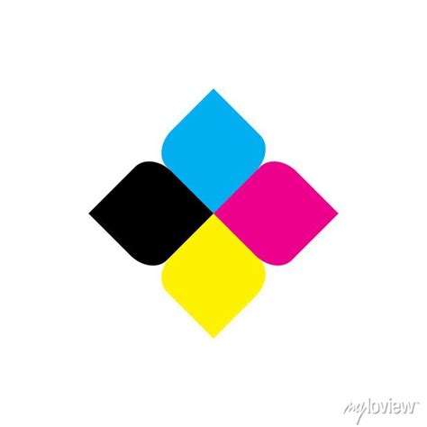 Square With Cmyk Color Logo Design Vector • Wall Stickers Rotation