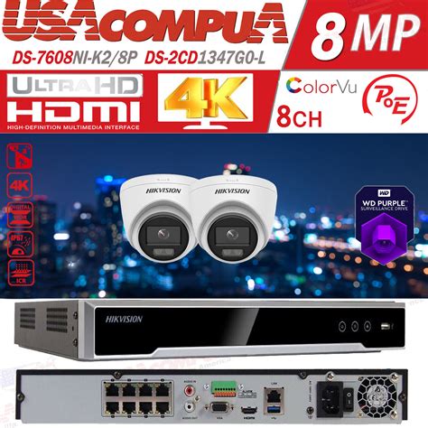 Hikvision 4K 8CH 4MP Security CCTV System Kit 8POE NVR IP Camera