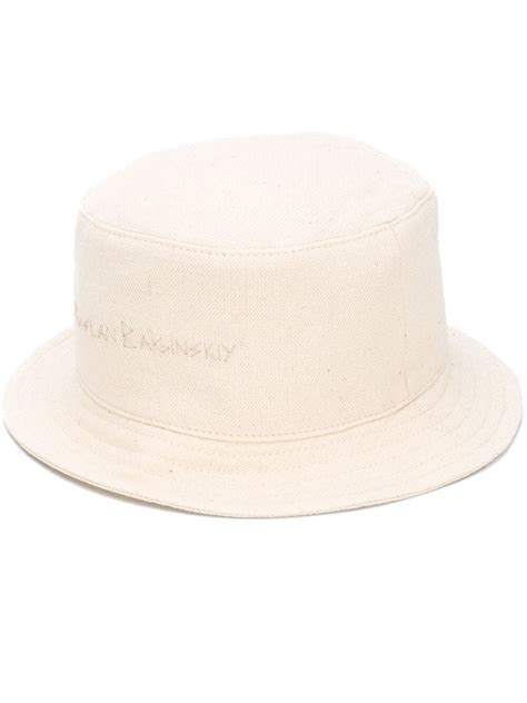 Buy Ruslan Baginskiy Logo Ebroidered Bucket Hat Neutrals At Off