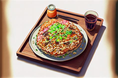 Premium Photo | Homemade japanese okonomiyaki food