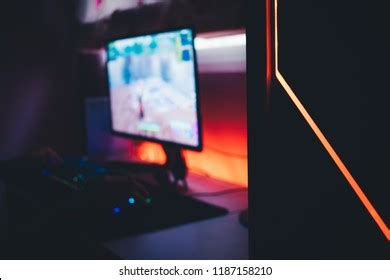 Modern Colorful Gaming Setup Rgb Lights Stock Photo (Edit Now) 1187158210