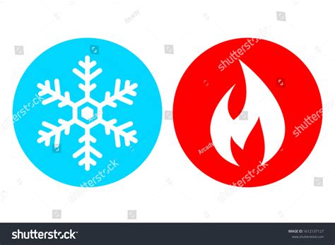 Cold Hot Vector Icon Set Isolated Stock Vector Royalty Free