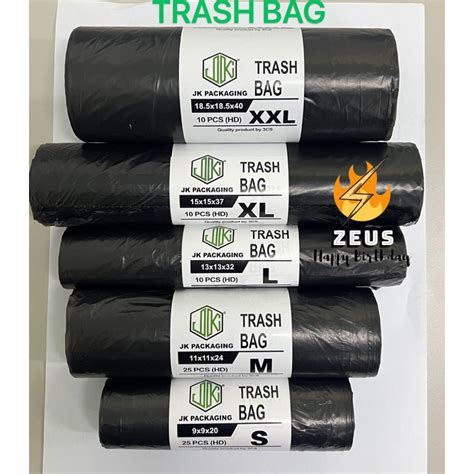 Trash Bag Garbage Bags Black Thickned And Enlarged Size Small Medium