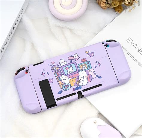 Kawaii Lazy Bunny Nintendo Switch Case Bundle Ookawaii